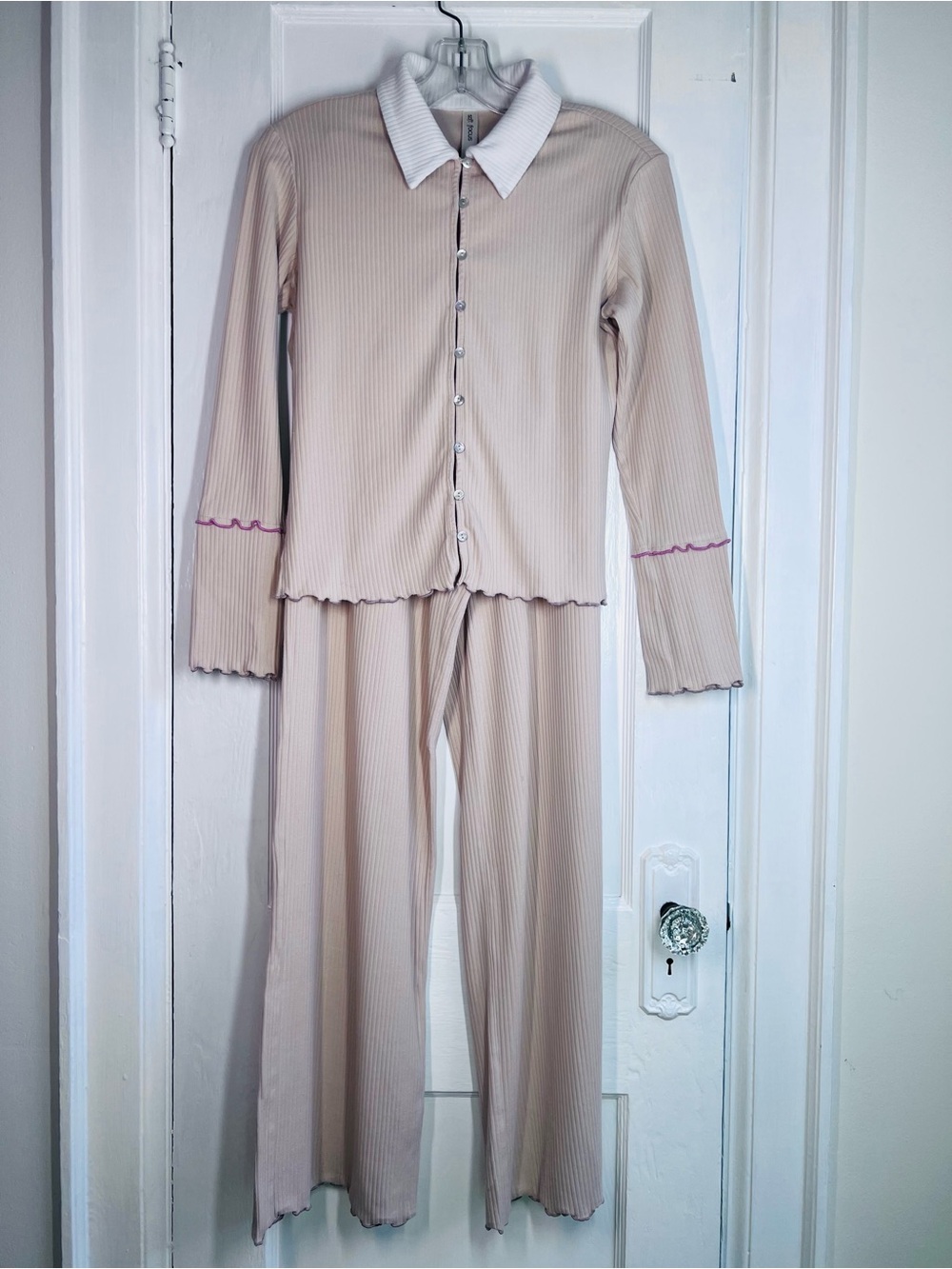 Soft Focus Toronto Cotton Lounge Set Tracksuit Wide Leg Pants